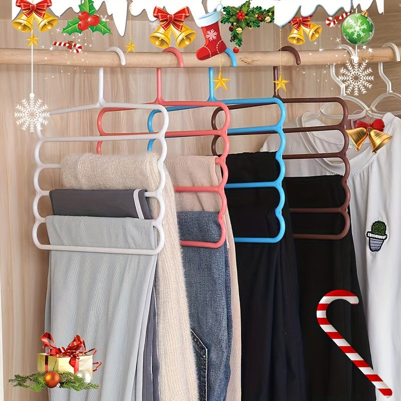 1pc Pants Hangers Space Saving S Type Plastic Clothes Pants Hangers