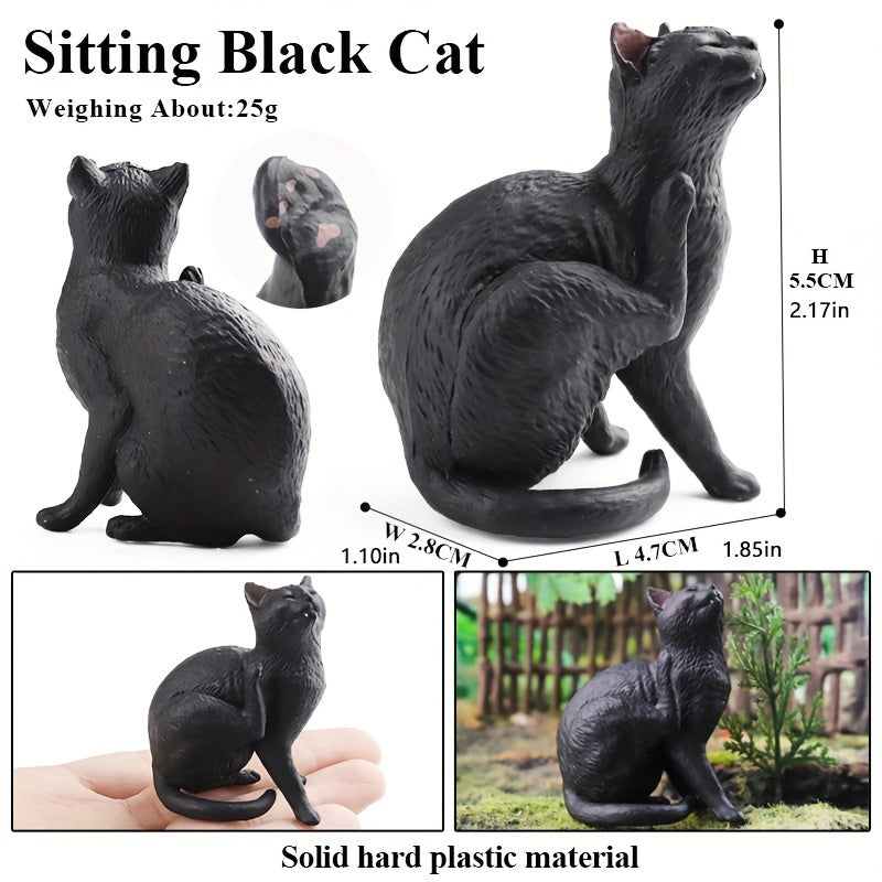 Handcrafted Simulated Cat Model Toy Solid Static Spotted Orange Cat