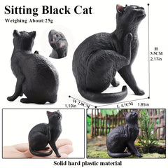 Handcrafted Simulated Cat Model Toy Solid Static Spotted Orange Cat