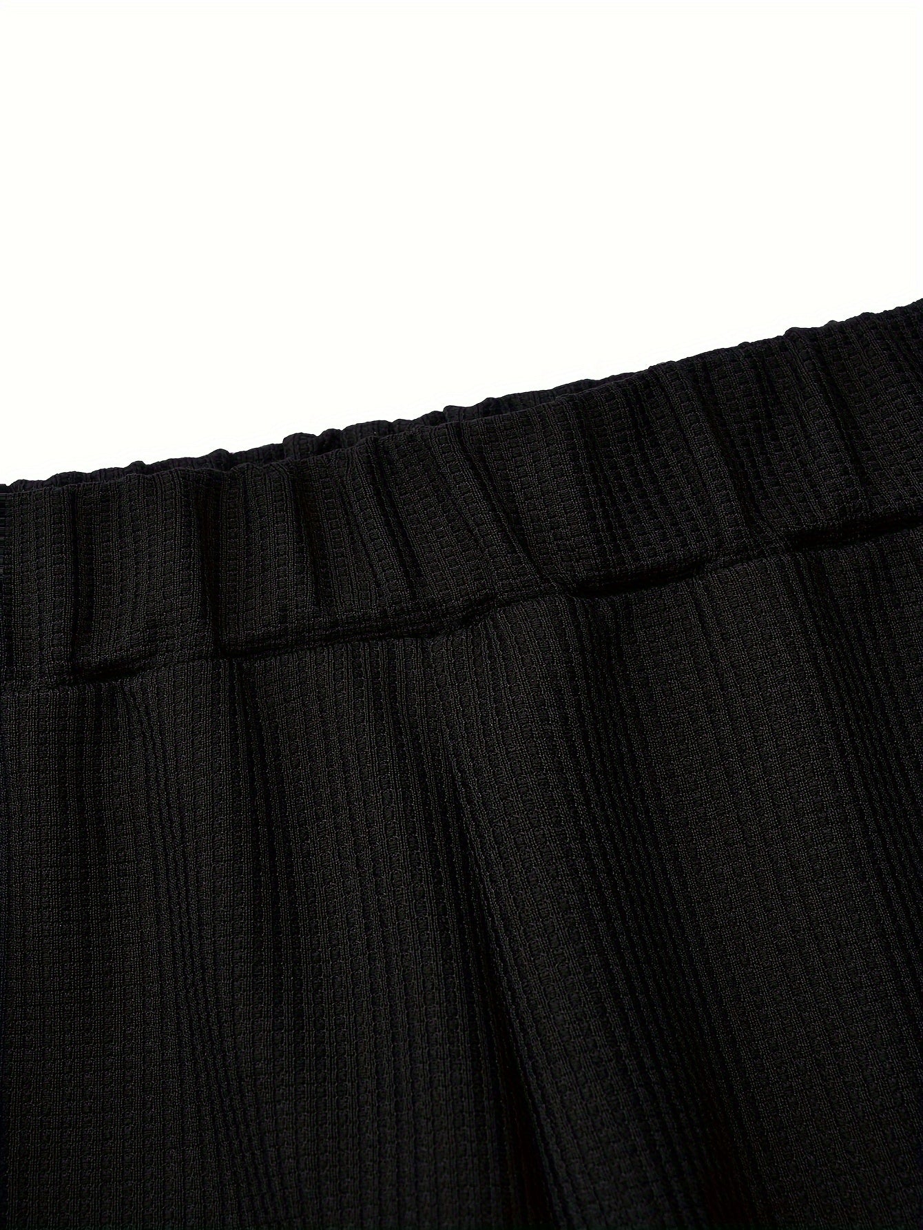  Solid Stitching PU Leather Trousers