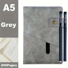 3pcs Set A5 Lined Faux Leather Journal & Pens Unisex Personalized Hardcover