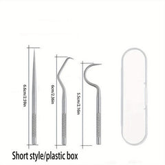 Portable Stainless Steel Toothpick Set with Stand & Bag