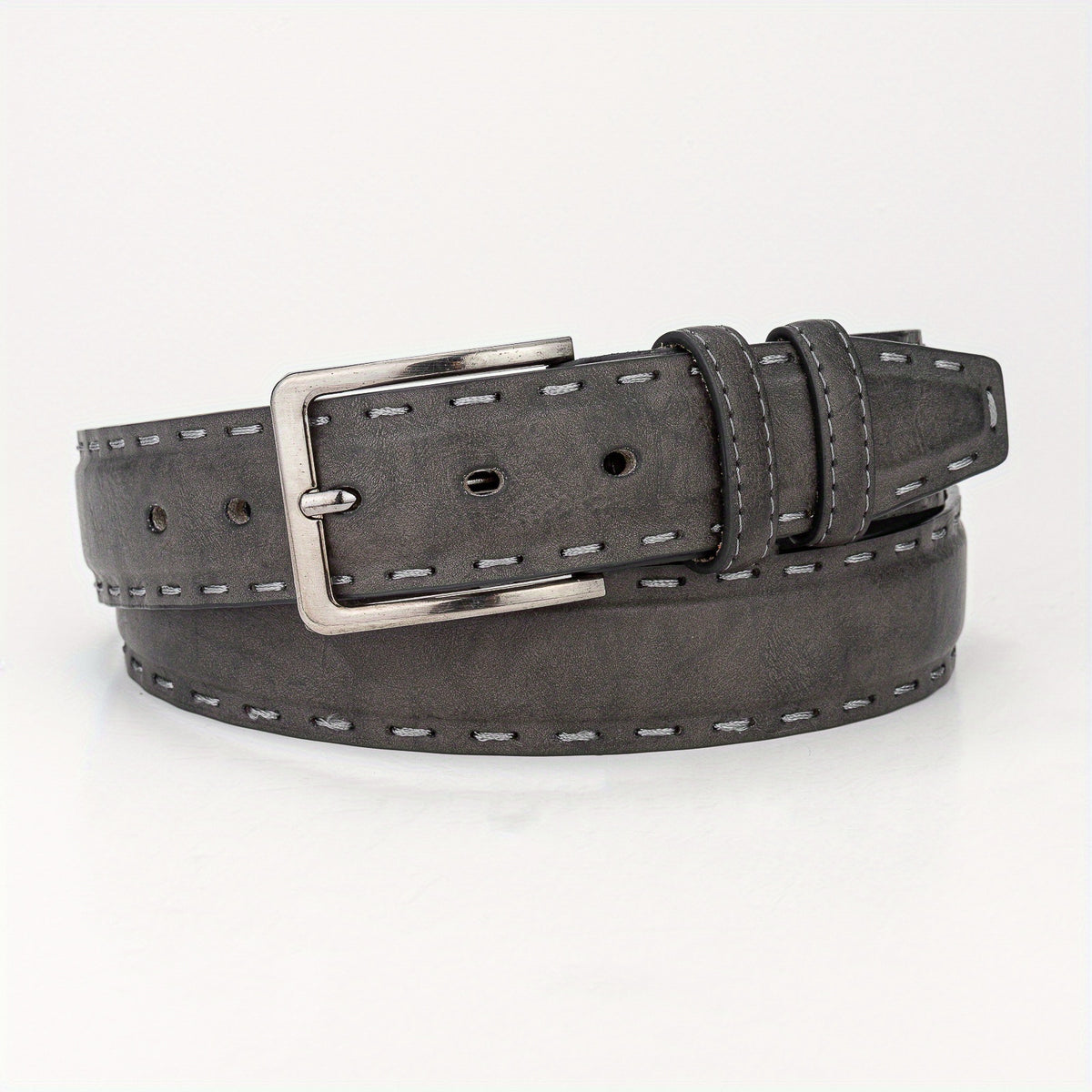 Men's Casual PU Leather Buckle Belt for Pants Jeans