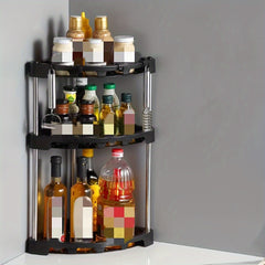 Triangle Storage Rack 4 Tier Corner Shelf Household Organizer