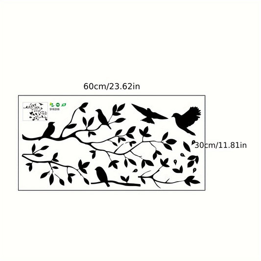 Branch Bird Sticker Waterproof Vinyl Wallpaper Wall Decoration 30 x 59