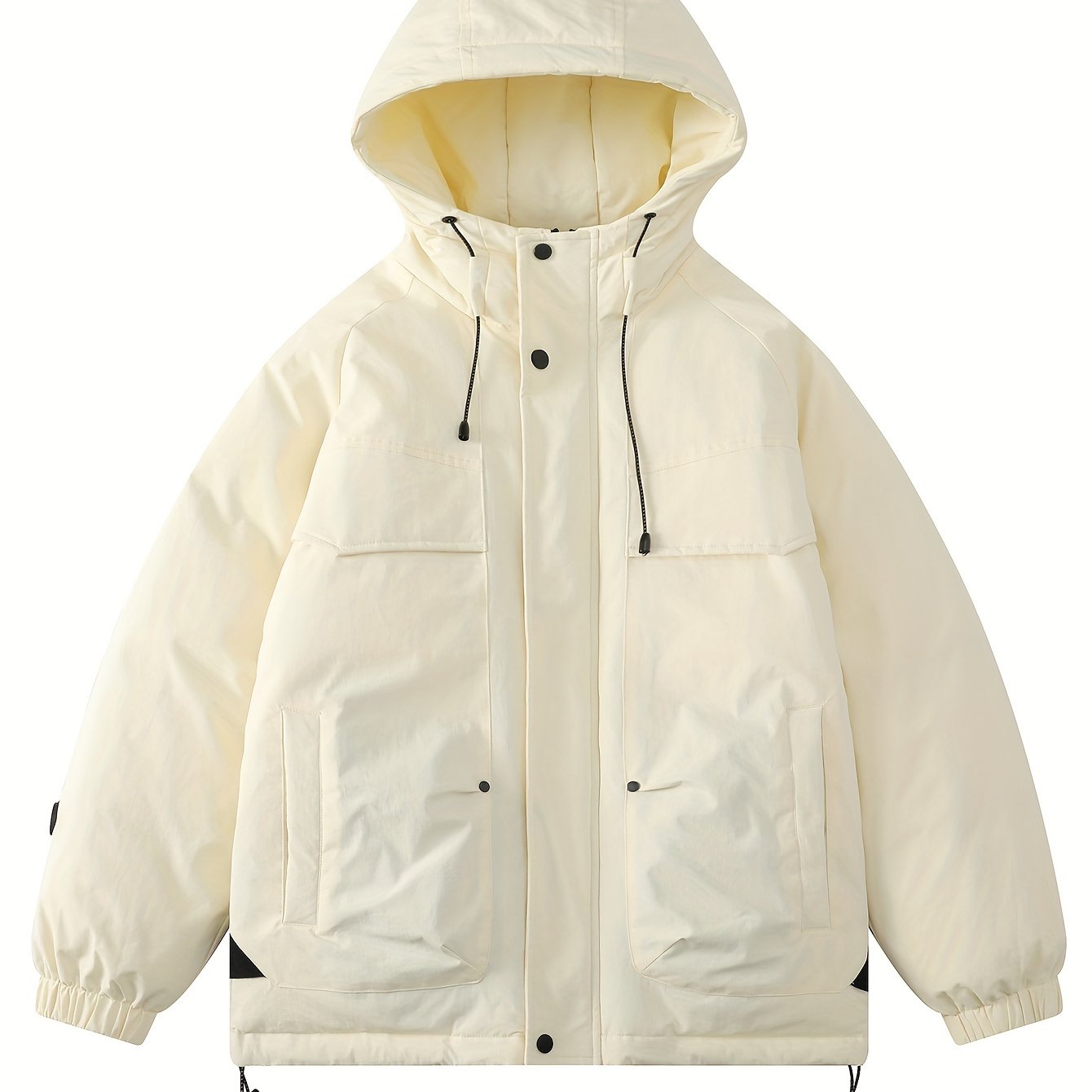 Casual Hooded Puffer Jacket for Winter Outdoor Sports