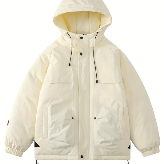 Casual Hooded Puffer Jacket for Winter Outdoor Sports
