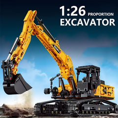Excavator Building Blocks Set DIY Construction Toy Educational Assembly Kit