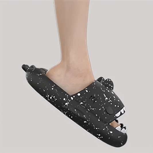 Men's Dots Slip On Shark Slides Casual Funny Slippers