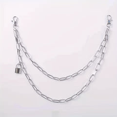 Metal Pants Chain Stylish Punk Lock Chain Jeans Decoration Hip Hop Street Wear