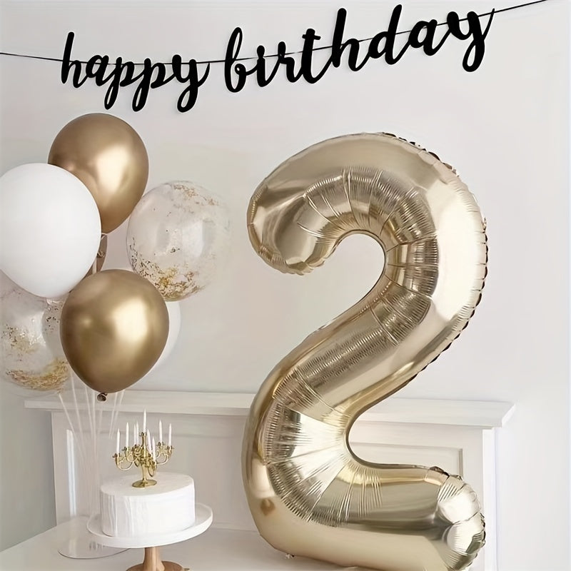 101 6 Cm Golden Number Aluminum Film Balloon Set for Children's Birthday Party