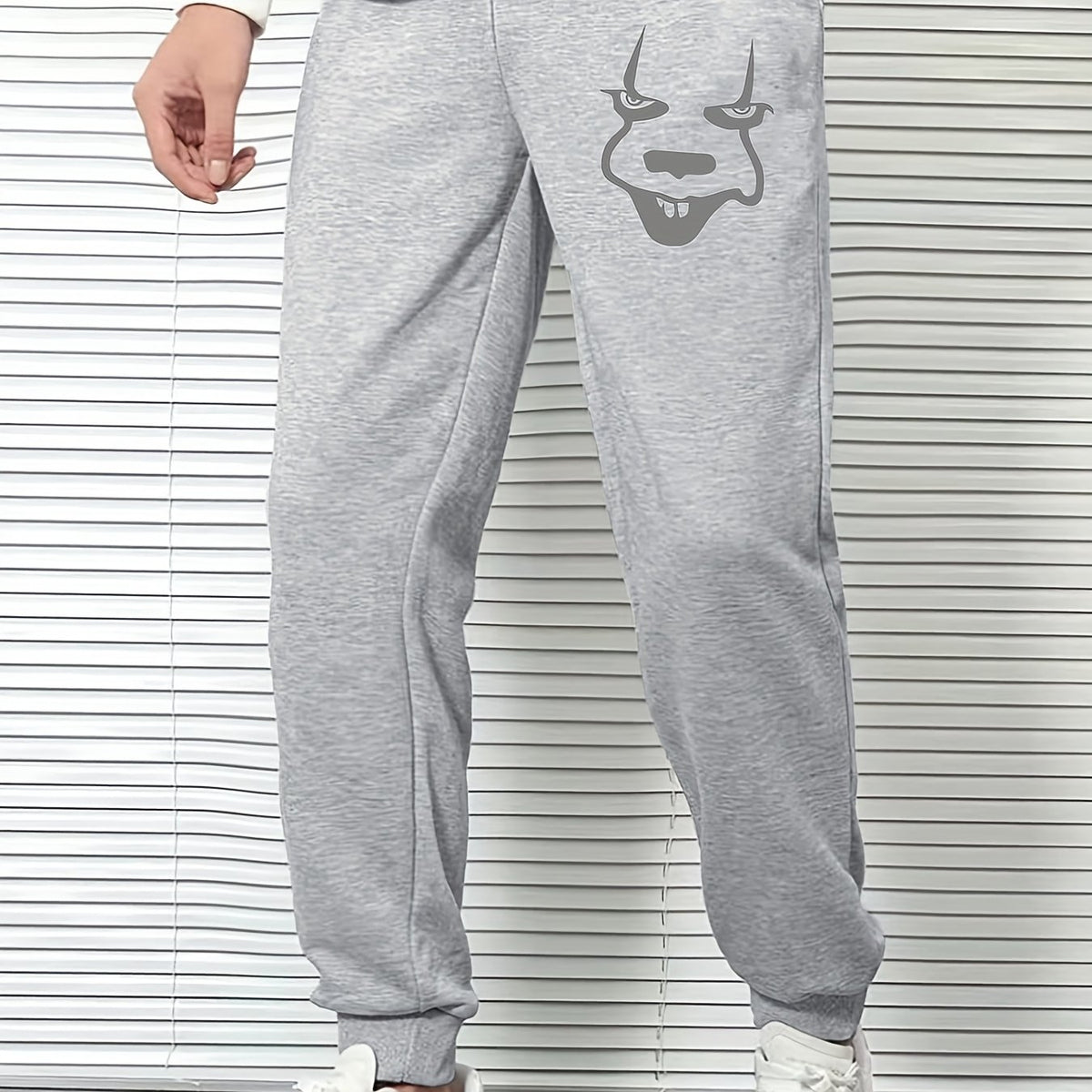 Men's Scary Face Sports Pants Drawstring Joggers