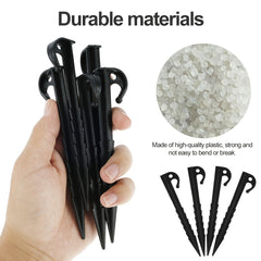 20 Pack Plastic Tent Pegs for Camping & Garden, 5 7 Inch