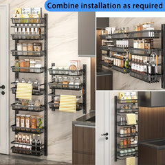 Adjustable Wall Mounted Storage Rack for Kitchen and Bathroom