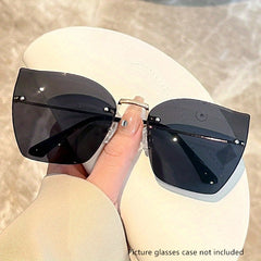 Cat Eye Rimless Sunglasses Gradient Glasses UV400