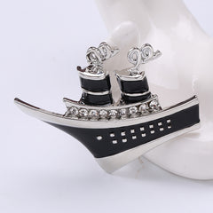 Men's Funky Style Iridescent Rhinestone Brooch Accessory