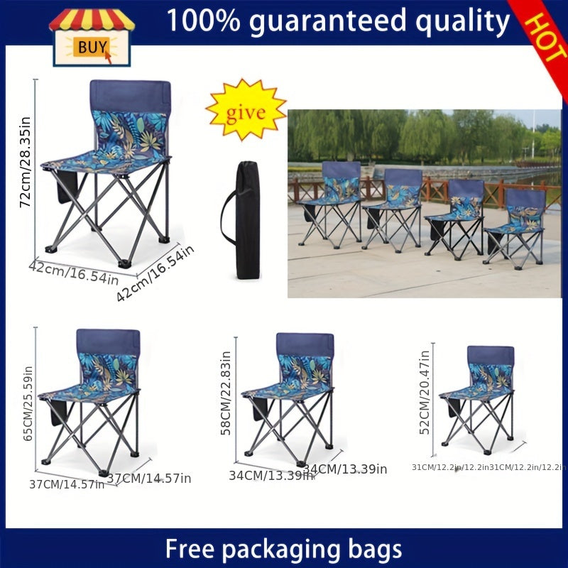Portable Backrest Folding Chair for Outdoor Camping Fishing