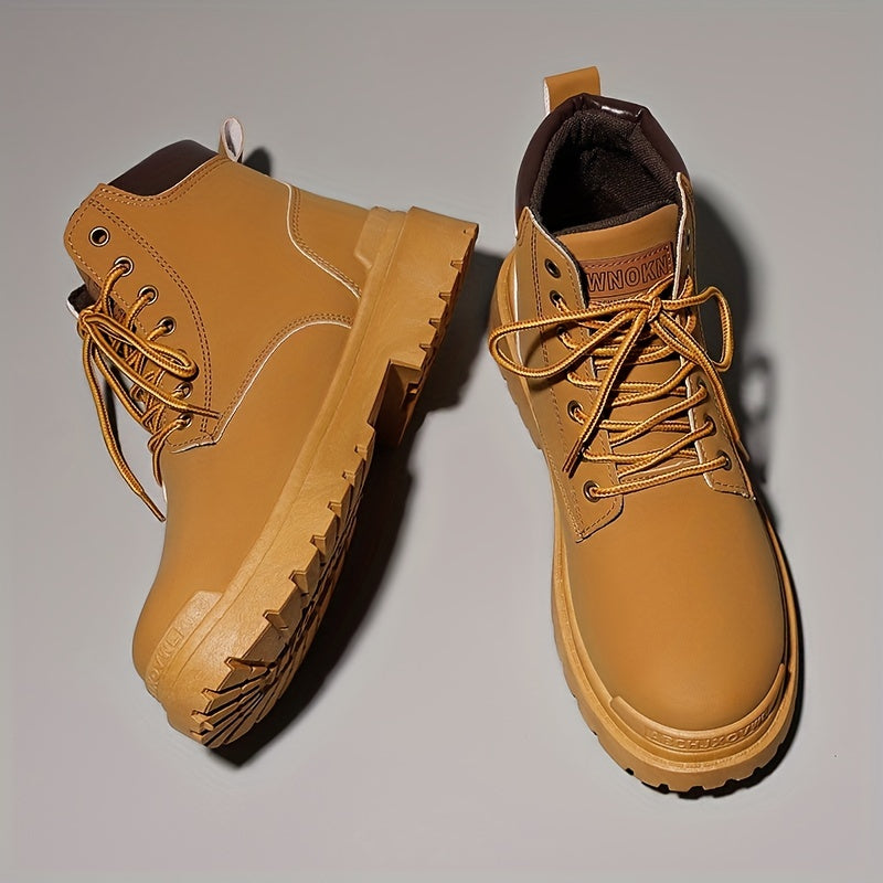 Men's High Top Lace Up Boots Casual Outdoor Shoes