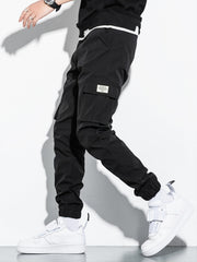 Men's Casual Cargo Pants With Flap Pockets