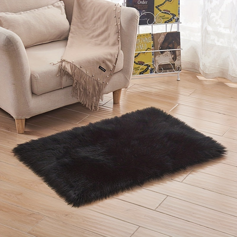 Long Fur Carpet Wool Polyester Suede Fleece Bottom 60x60