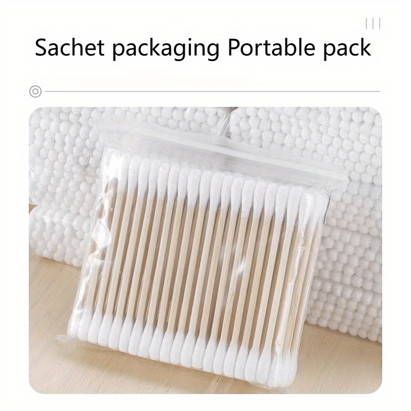 500pcs Disposable Swabs Double Ended Buds with Box for Makeup Daily Cleaning