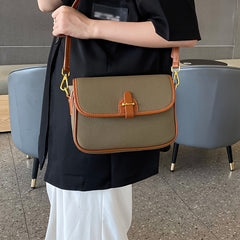Stylish Beige & Brown Leather Crossbody Bag for Women