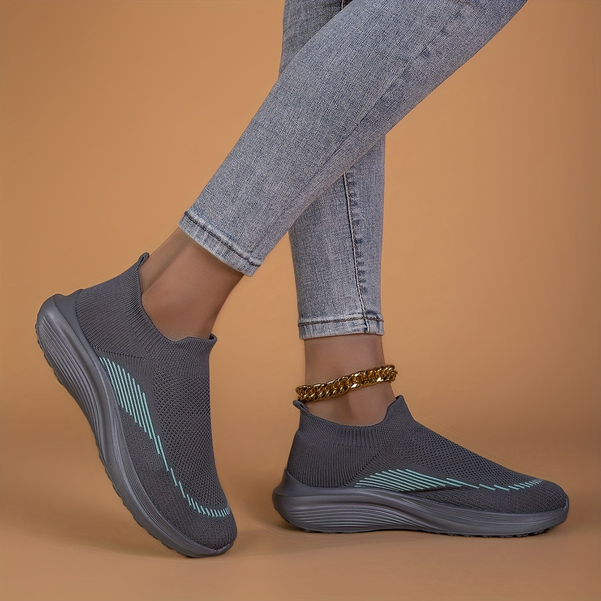 Women's Sporty Running Shoes Anti-slip Slip-on Sneakers