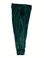  Velvet High Rise Jogger Trousers With Pockets