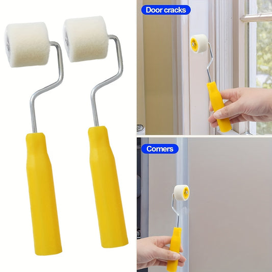 2pcs 1/2in Mini Paint Rollers for Touch Up Trim Edge Small Paint Wool
