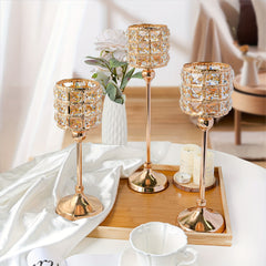 Crystal Candle Holders for Table Centerpieces, Home Decor, Wedding Party
