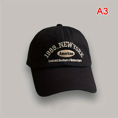 Retro Baseball Cap Women's Autumn Street Letter Embroidery Peaked Cap Summer Men