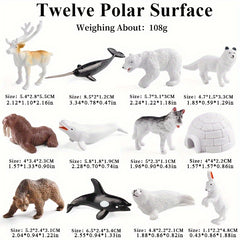 Mini Polar Animals Australian Wildlife Simulation Toy Models