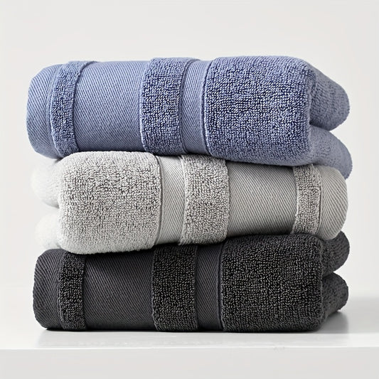 Soft Absorbent Gray Bathroom Towel Set 13x29.5in - Face Hand Body Washing