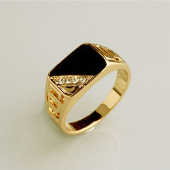 Bohemian Square Men's Ring Hand Jewelry Engagement Ring