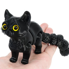 3D Printed Kittens with Articulated Tails Realistic Jointed Cat Figures