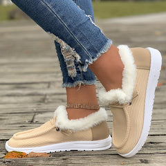 Plush Lined Thermal Snow Shoes Winter Keep Warm Non Slip Boat Shoes