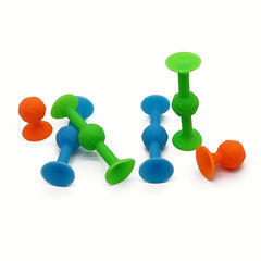 12pcs Funny Silicone Block Building Toys for Kids