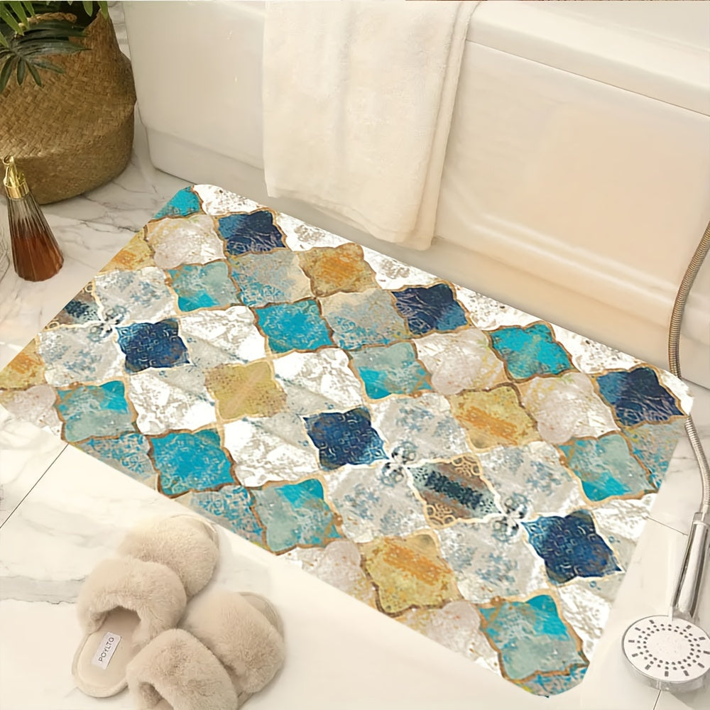 Scandinavian Gradient Geometric Rug 0.39in Thick