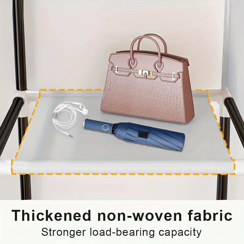 Double Row Wardrobe Clothes Storage Easy Assembly Durable