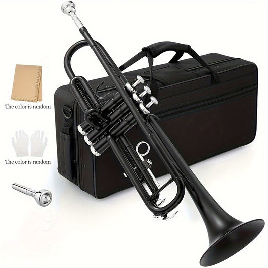 Professional Bb Trumpet Brass Lacquer Horn with 7C Mouthpiece