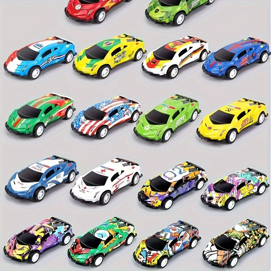 6pcs Assorted Toy Car Model, Random Patterns, 7.2 x 2.95in