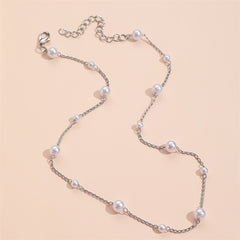 Pearl Chain Necklace Delicate Jewelry Party Decor For Women Girls Gift