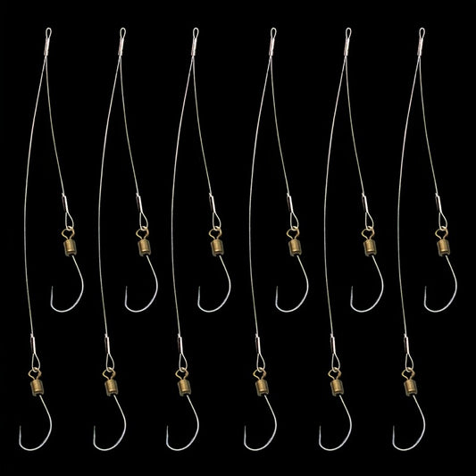 10pcs Heavy Duty Double Hook Fishing Rig for Saltwater Surf Fishing