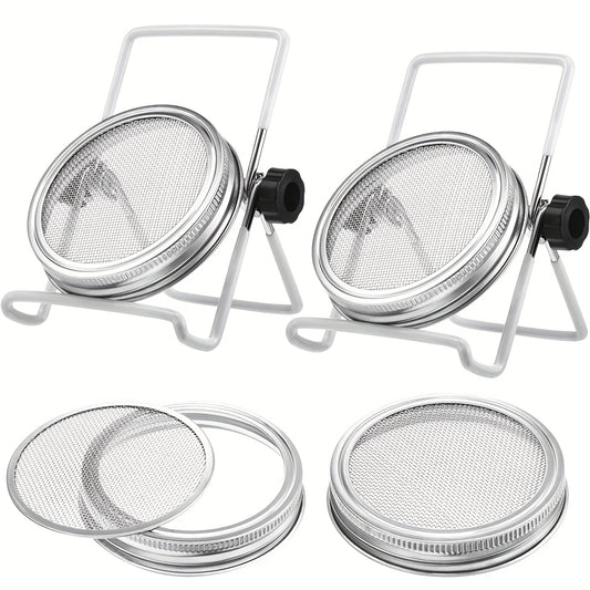Mason Jar Sprouting Stands & Lids for Regular & Wide Mouth Jars