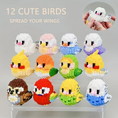 Bird Parrot Building Blocks Set Educational Learning Toy Gift