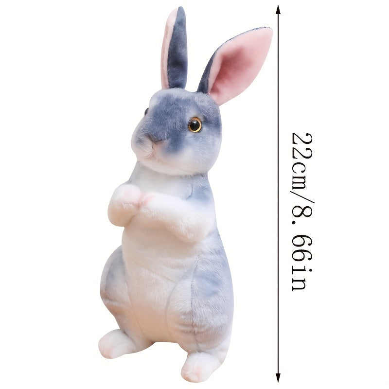 2pcs Beige Bunny Plush Toys - Perfect for Video Game Fans & Easter Decor