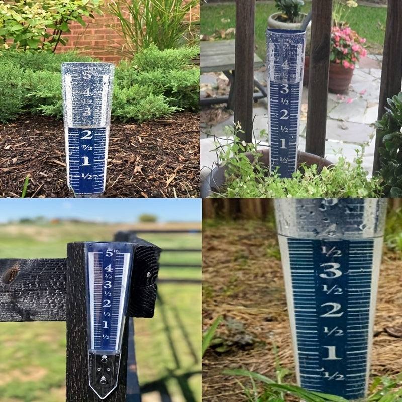 Outdoor Rain Gauge with Magnifying Scale and Easy-to-Read Numbers