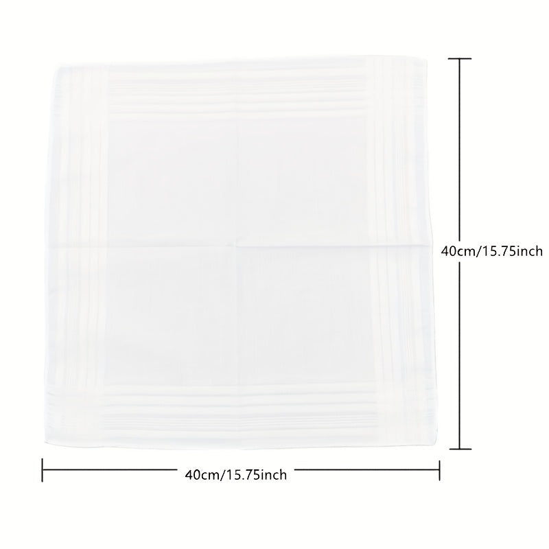 12pcs Soft Handkerchiefs 15.75in
