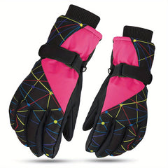 Kids Skiing Gloves Waterproof Windproof Snowboard Gloves
