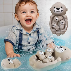 Floating Animal Bath Toys Set Rubber Educational Swimming Pool Playset